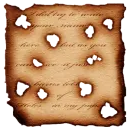 Burned paper