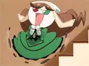 Run down the stairs, desu!