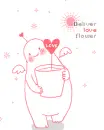 cute kawaii deliver love flower