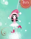 cute kawaii christmas girl