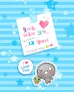 cute kawaii blackie i love you