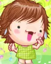 cute kawaii dancing girl