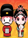 cute kawaii beijing opera character