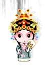 cute kawaii beijing opera character