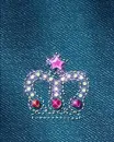 diamond crown on jeans