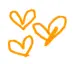 little orange hearts