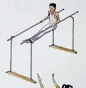 Parallel bars, gymnastics 
