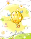 cute kawaii air balloon