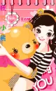 cute kawaii fashion girl & teddy bear