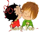 Litte Couple Kissing