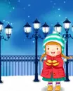 cute kawaii winter lil girl in love