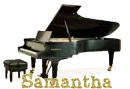 Samantha Piano with Gold Glitter