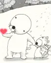 winter animal love