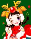 cute kawaii christmas reindeer fashion girl