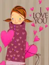 cute kawaii girl i love you