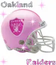 Oakland Raiders Pink Helmet with Sparkles
