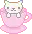 bear blinking in cup