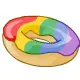 rainbow donut