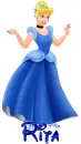 Cinderella in Blue Dress with Name