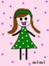 cute girl with dots