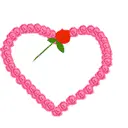 Rose Drawing a Heart