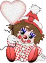 Clown with Heart Balloon