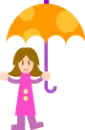 cute girl with umbrella