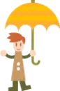 cute boy with umbrella