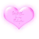 will you be my valentine in a pink blinking heart