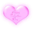 Happy Valentines Day in pink blinking heart