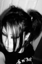 goth girl with hair