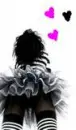Goth With Hearts and skirt