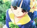 Happy Blue-Haired Girl