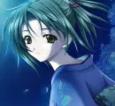 Green hair anime girl