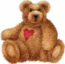 bear with heart on his chest