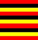 red, yellow, and black