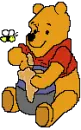 pooh eating honey
