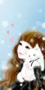 GIRL WITH KITTY