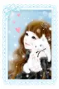 GIRL AND KITTY