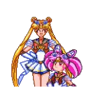 Sailor Moon and Sailor Chibi Moon