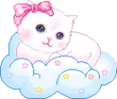 kitty on cloud