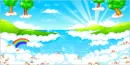 trees on clouds