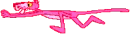 The pink panther running