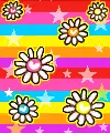 Rainbow stars and flowers