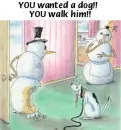Snowman's dog