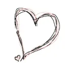 Pink black heart