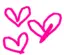 Pink hearts