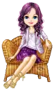 purple hair doll