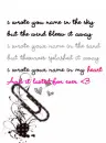 i wrote your name