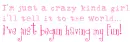 A crazy girl